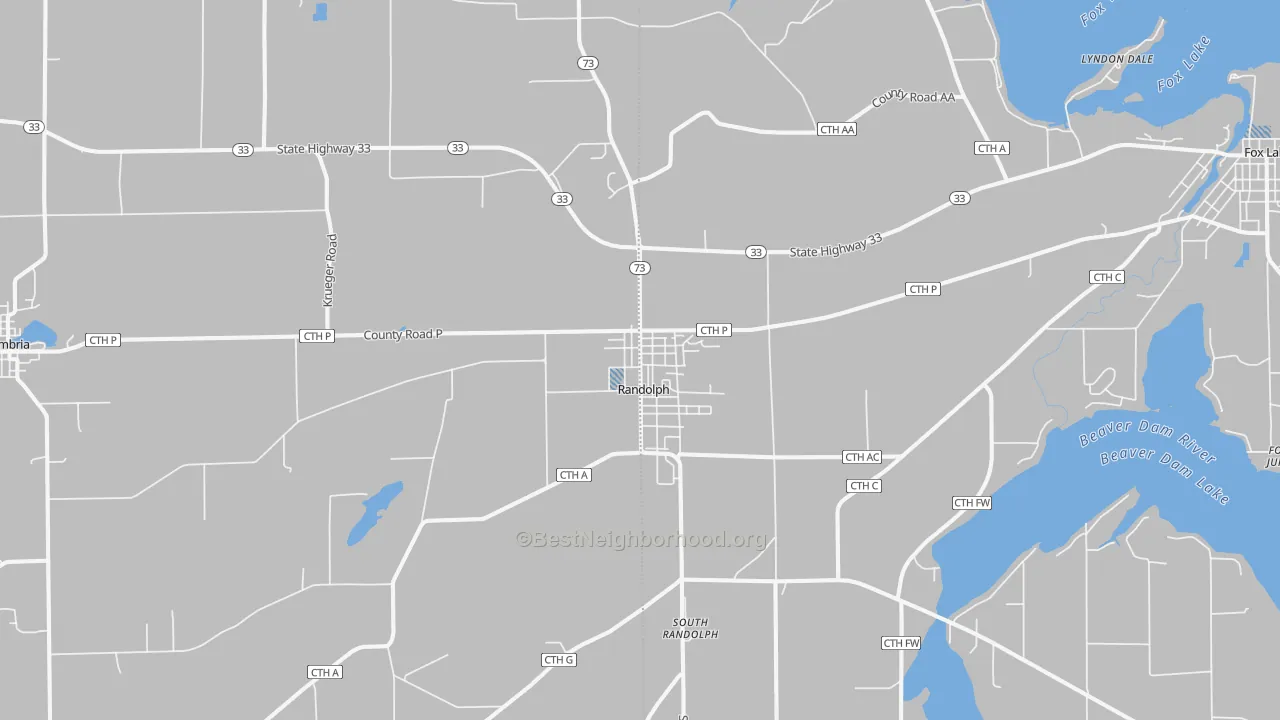 Transit Grade map of 53956, WI