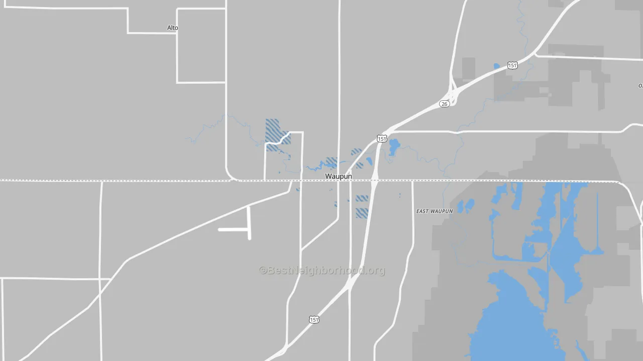 Transit Grade map of 53963, WI