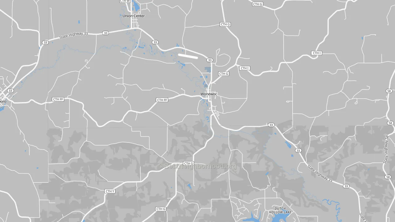 Transit Grade map of 53968, WI