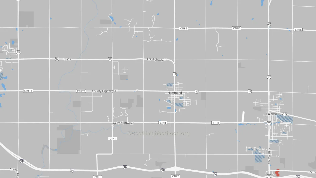 Transit Grade map of 54015, WI