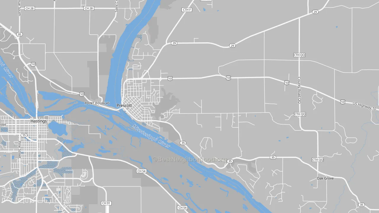 Transit Grade map of 54021, WI