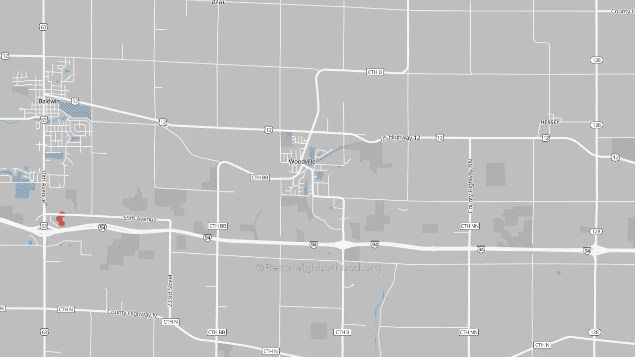 Transit Grade map of 54028, WI