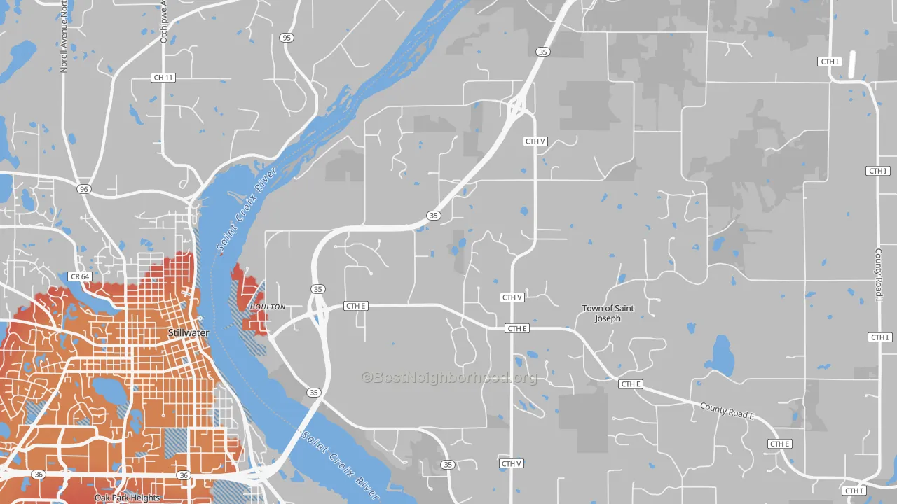 Transit Grade map of 54082, WI