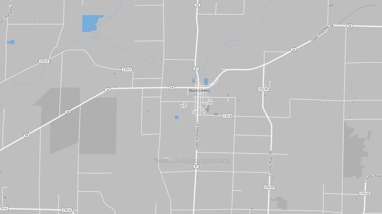 Transit Grade map of 54106, WI