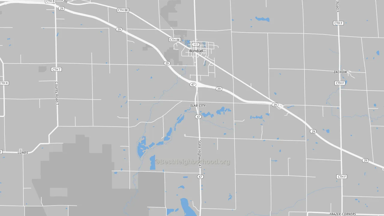 Transit Grade map of 54107, WI