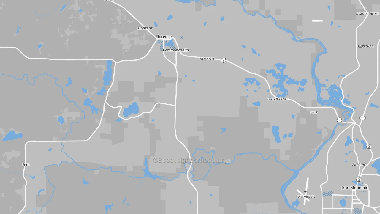 Transit Grade map of 54121, WI