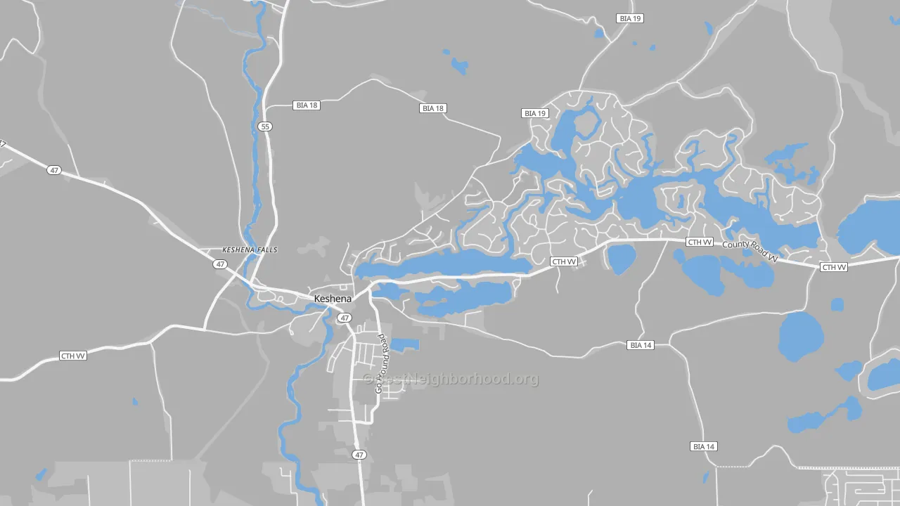 Transit Grade map of 54135, WI