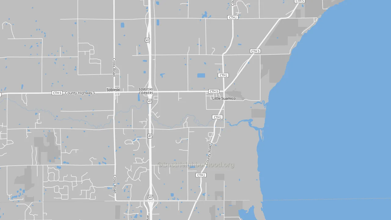 Transit Grade map of 54141, WI