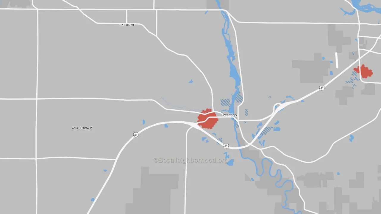 Transit Grade map of 54157, WI