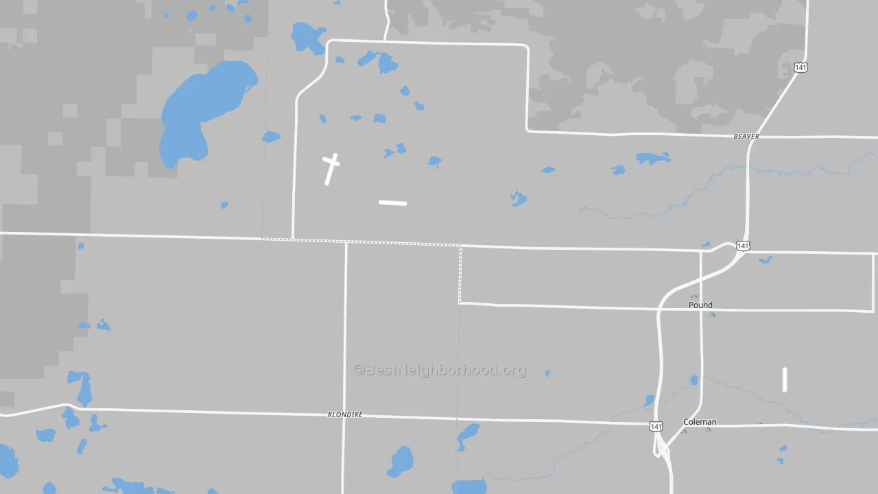 Transit Grade map of 54161, WI