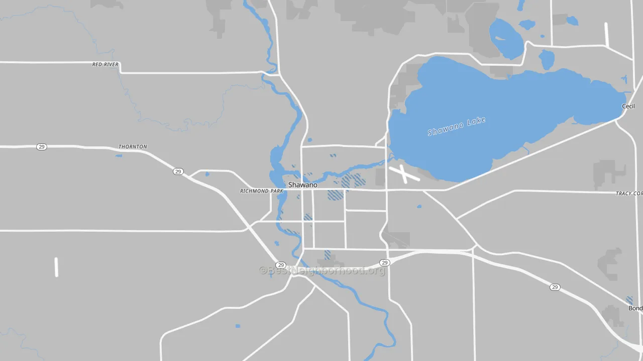 Transit Grade map of 54166, WI