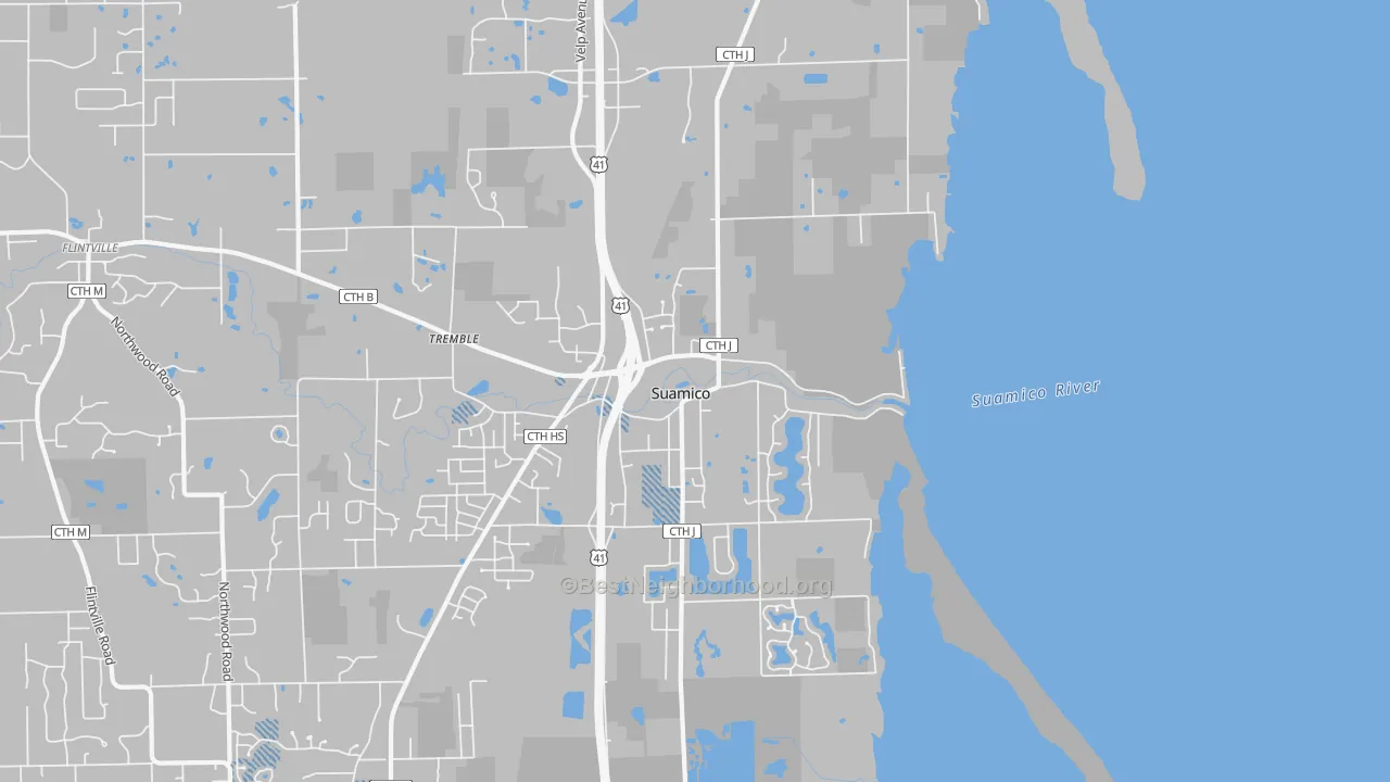 Transit Grade map of 54173, WI