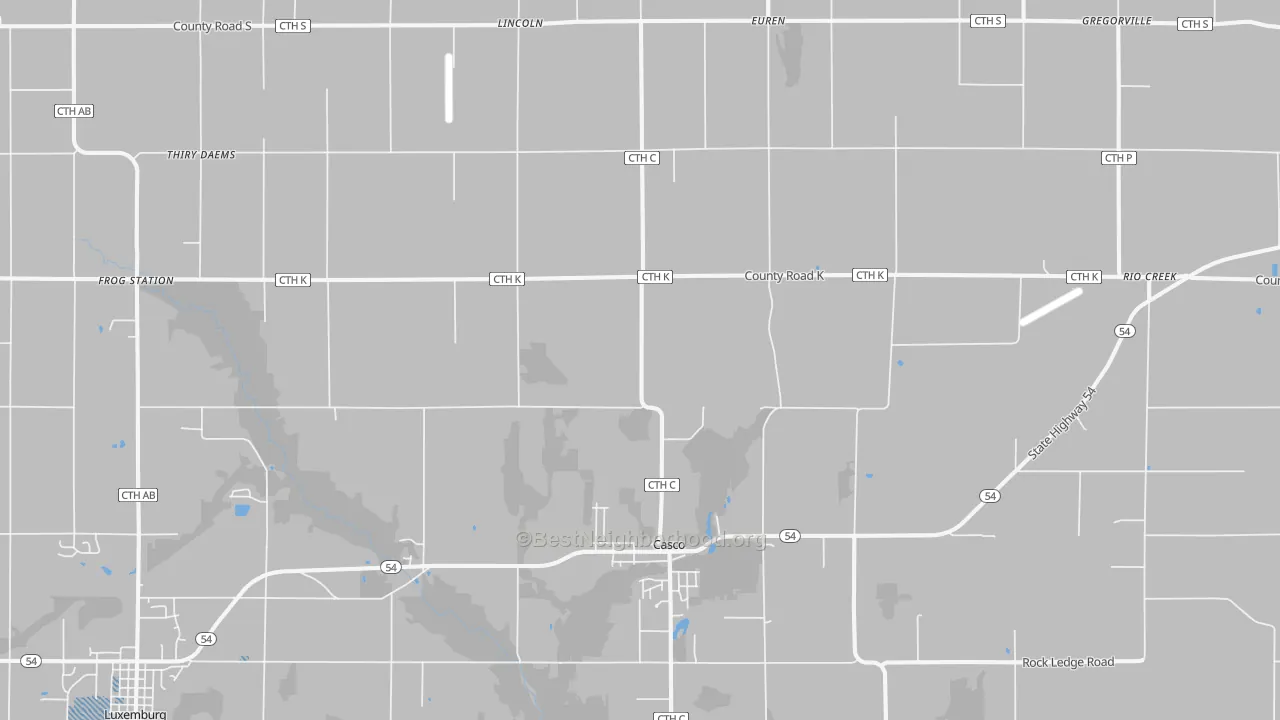 Transit Grade map of 54205, WI