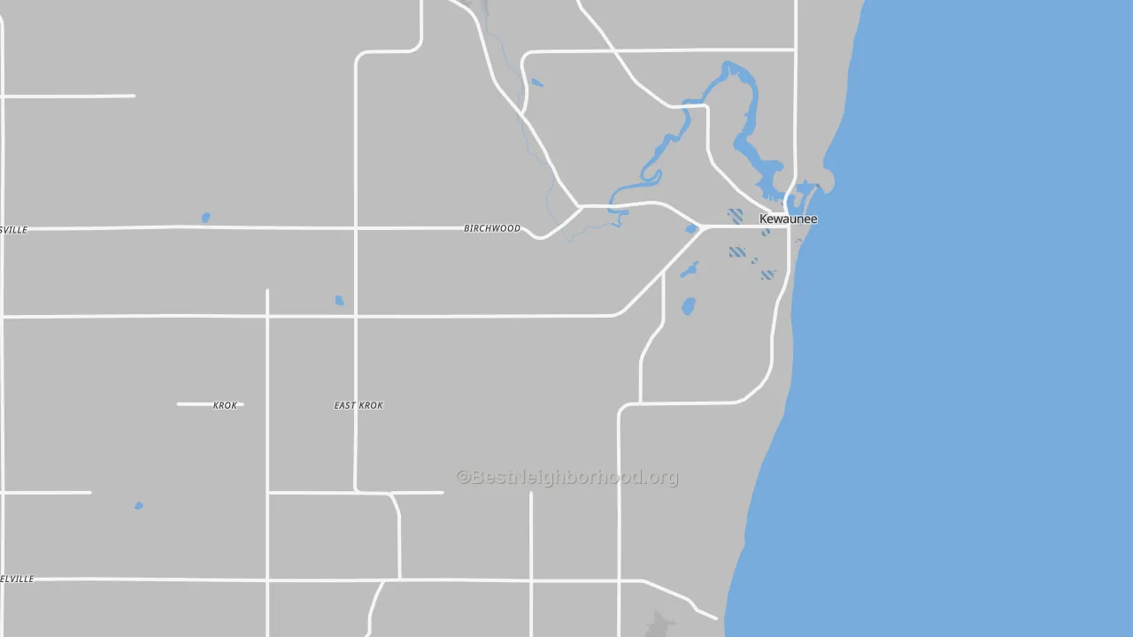 Transit Grade map of 54216, WI
