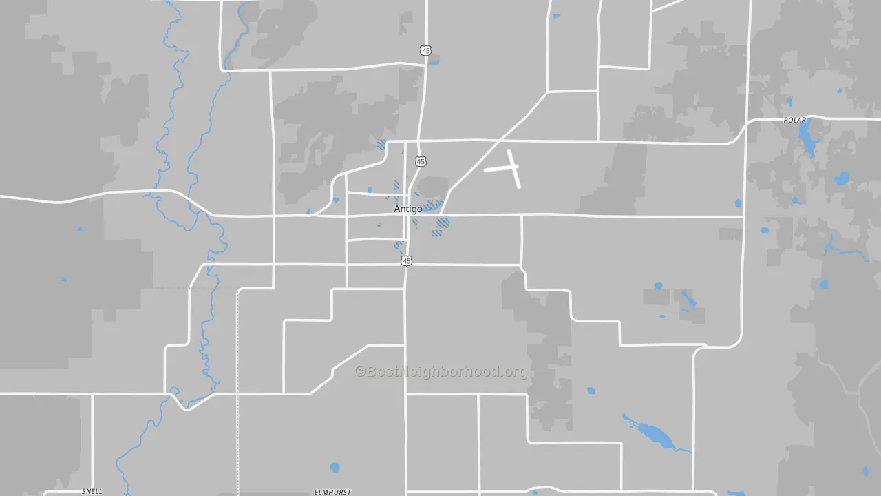 Transit Grade map of 54409, WI