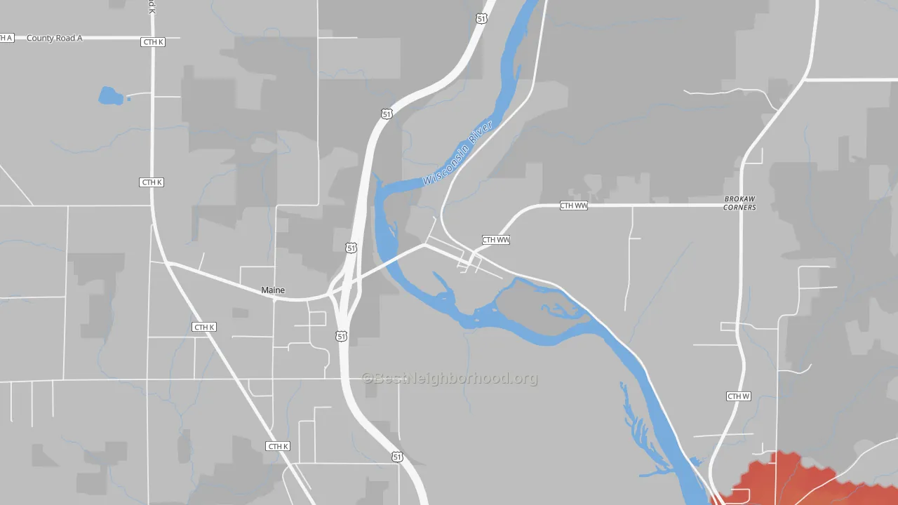 Transit Grade map of 54417, WI