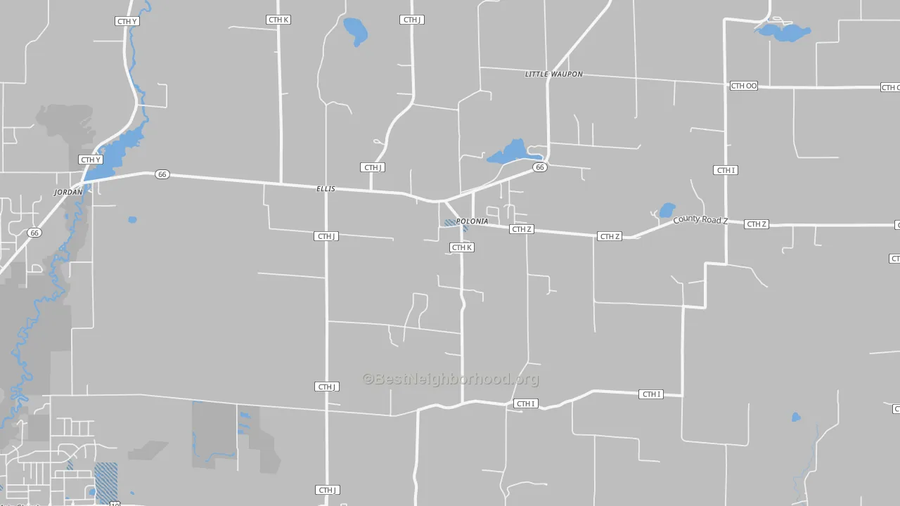 Transit Grade map of 54423, WI
