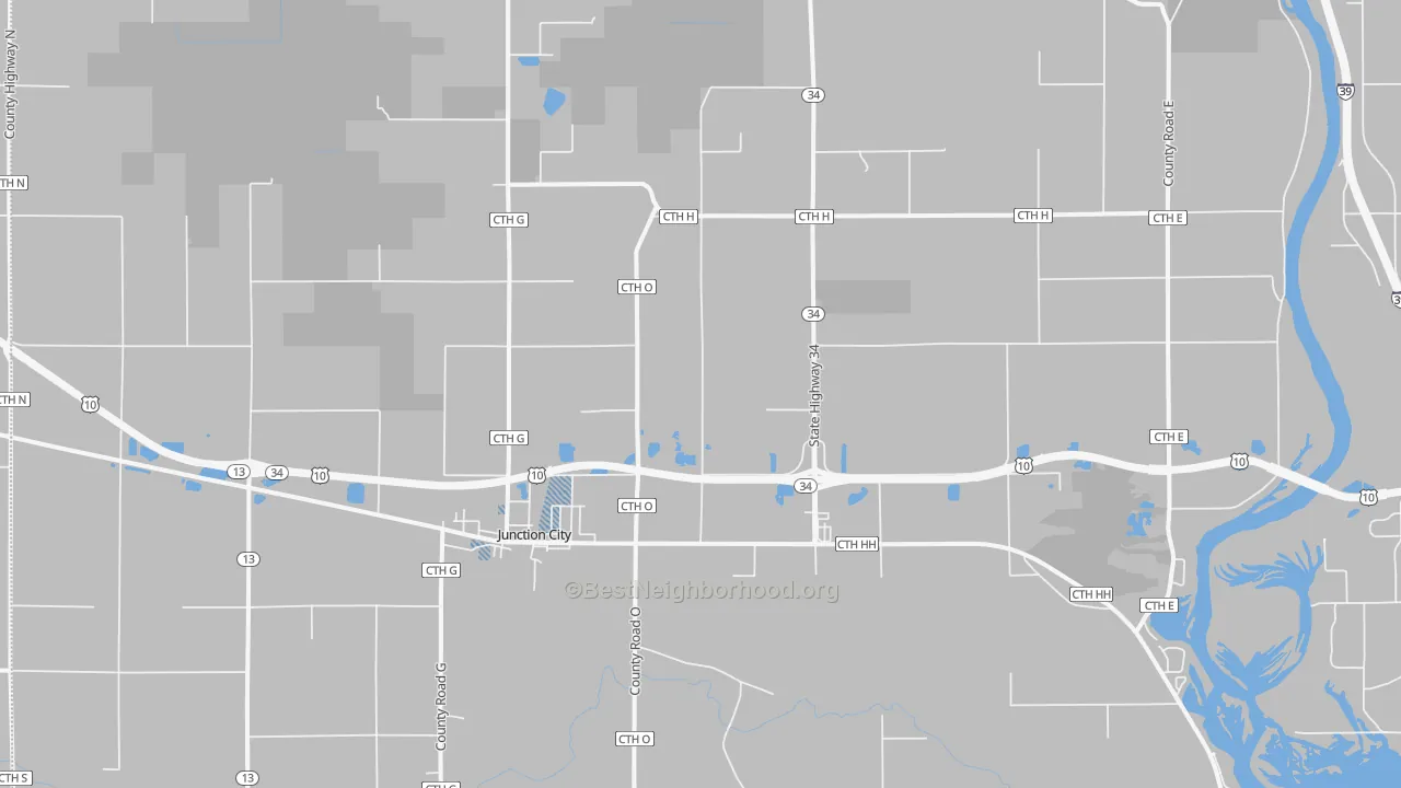 Transit Grade map of 54443, WI