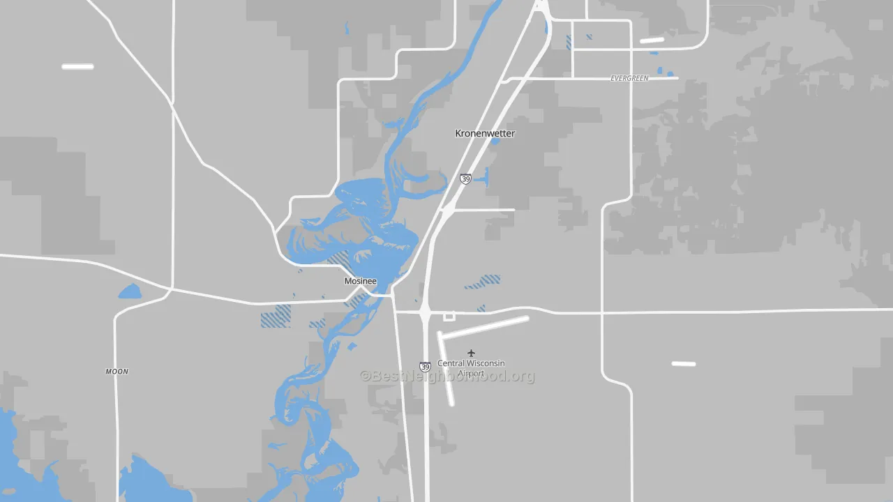 Transit Grade map of 54455, WI