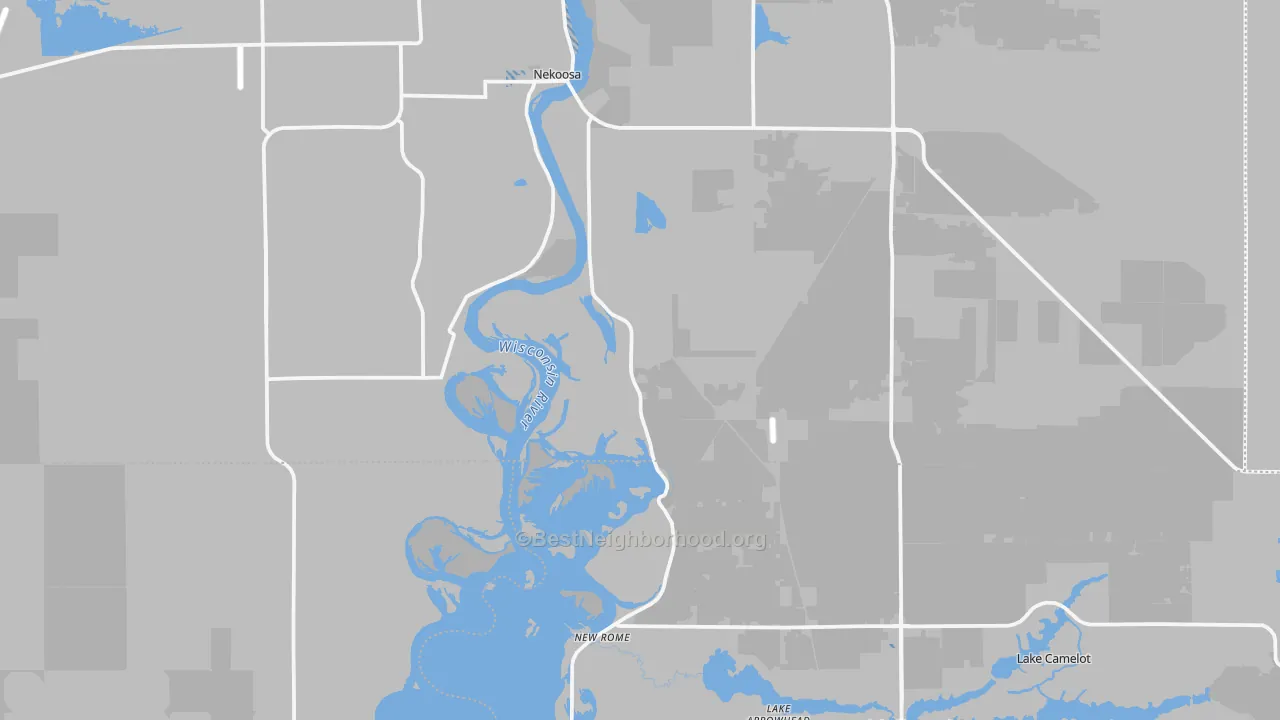 Transit Grade map of 54457, WI