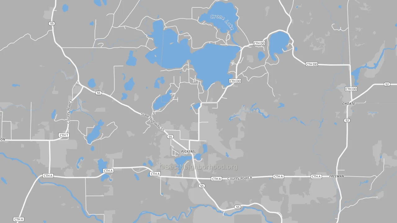 Transit Grade map of 54465, WI