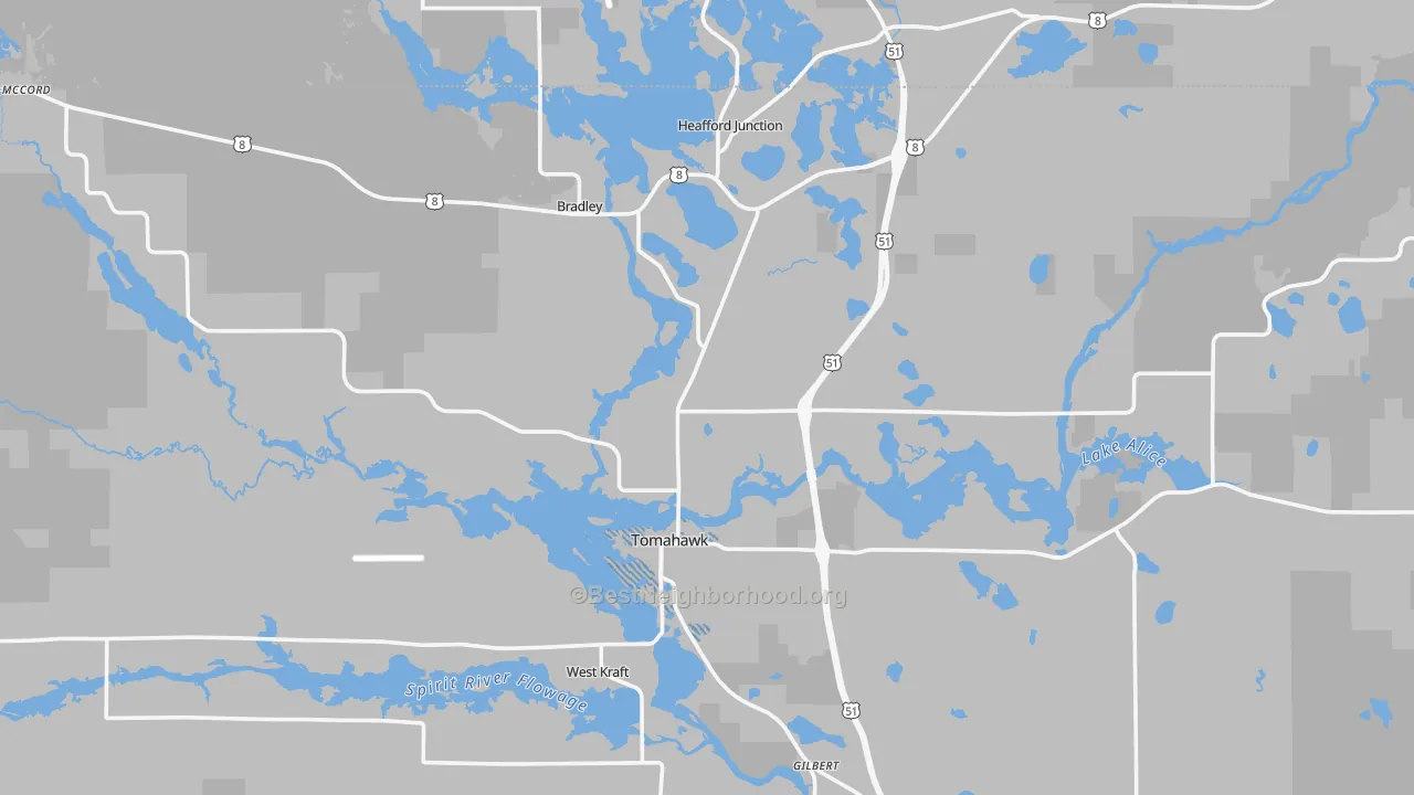 Transit Grade map of 54487, WI