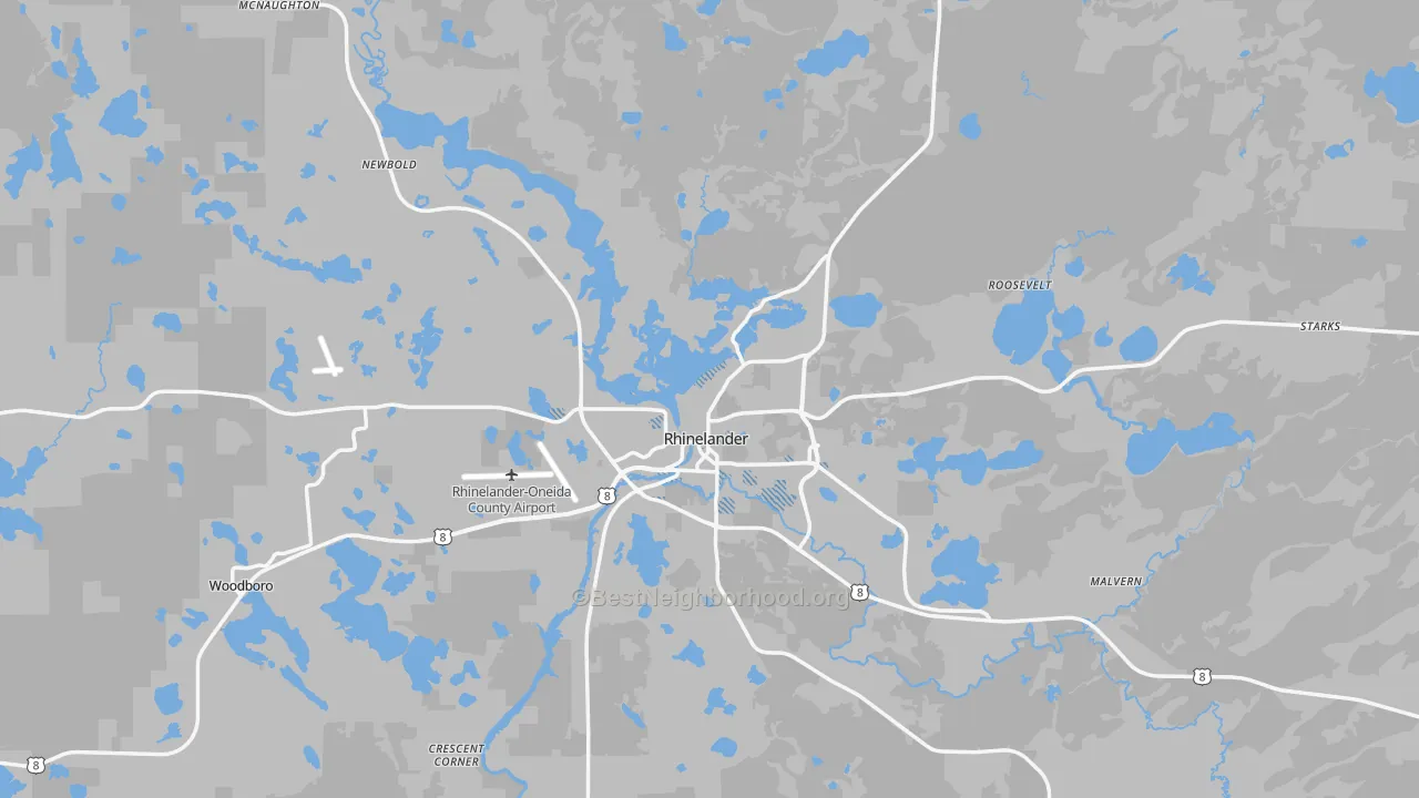 Transit Grade map of 54501, WI