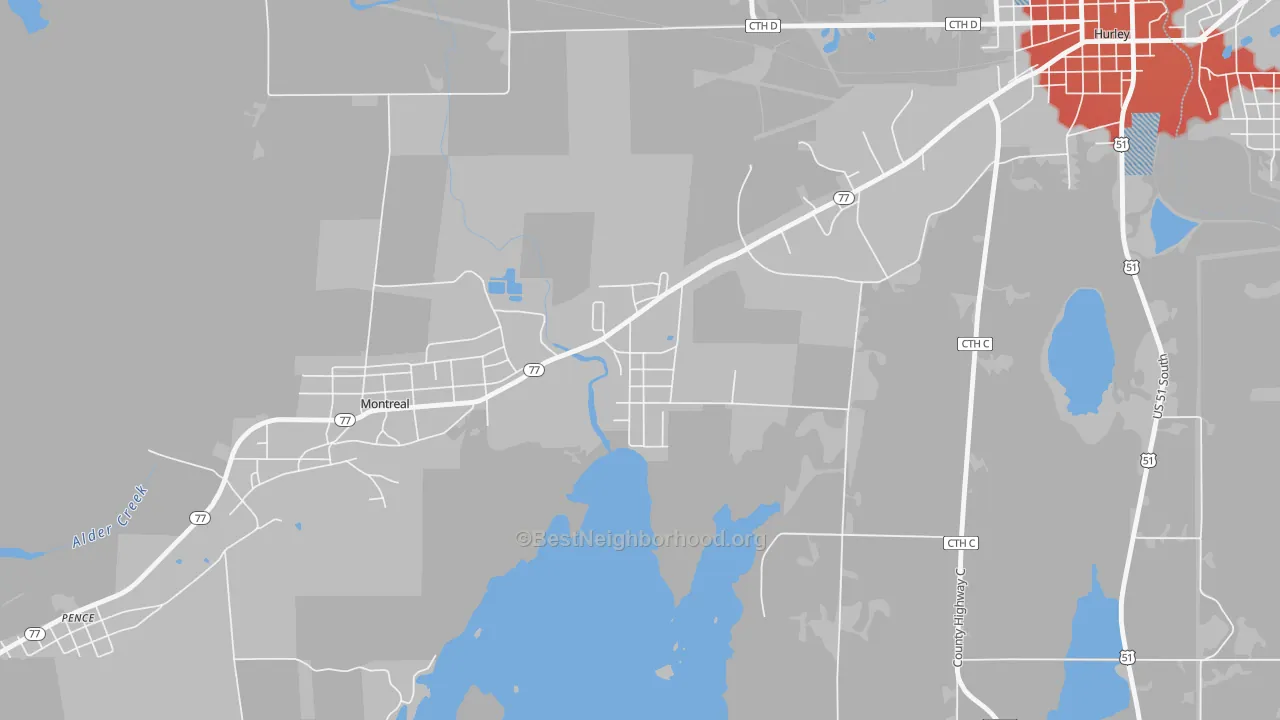 Transit Grade map of 54525, WI