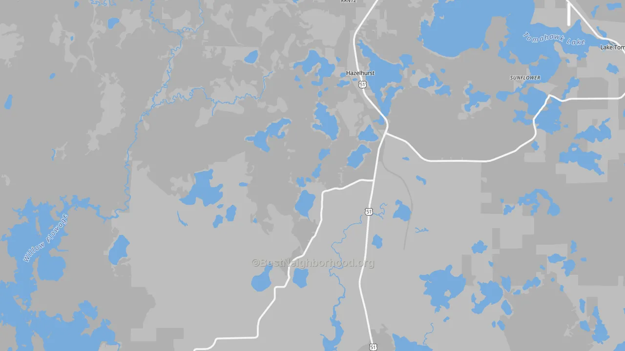 Transit Grade map of 54531, WI