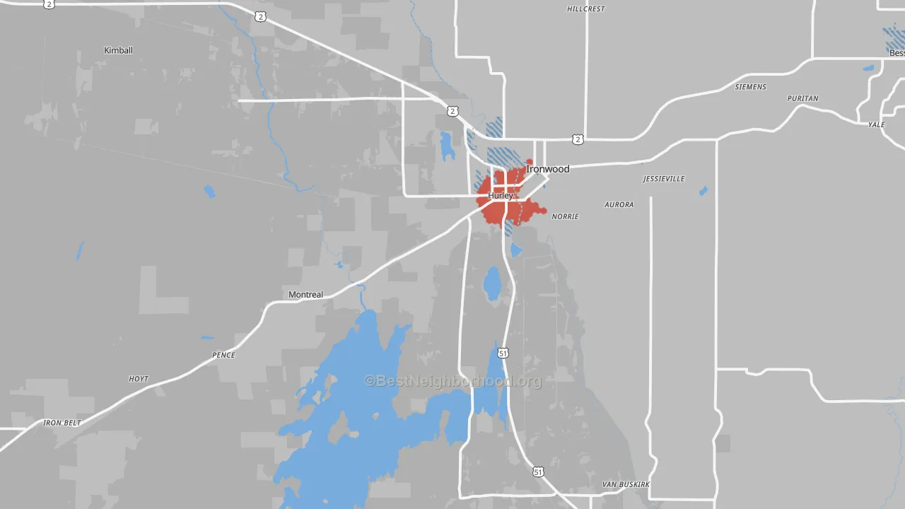 Transit Grade map of 54534, WI