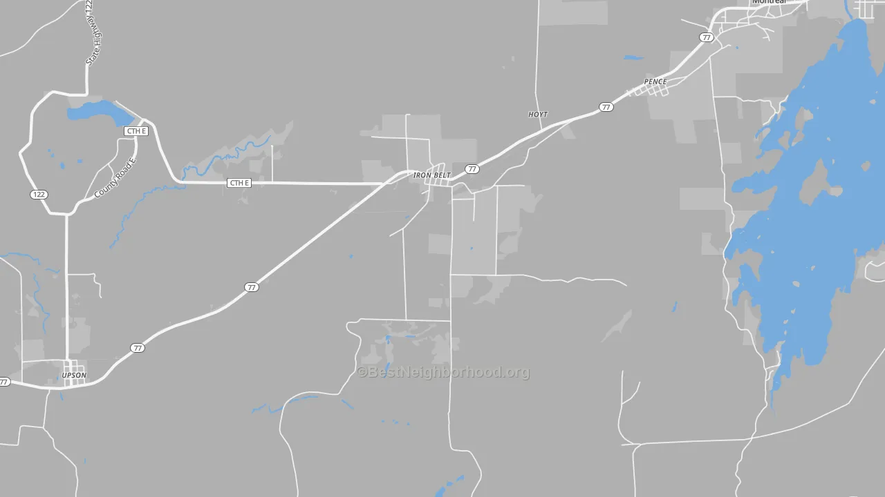 Transit Grade map of 54536, WI
