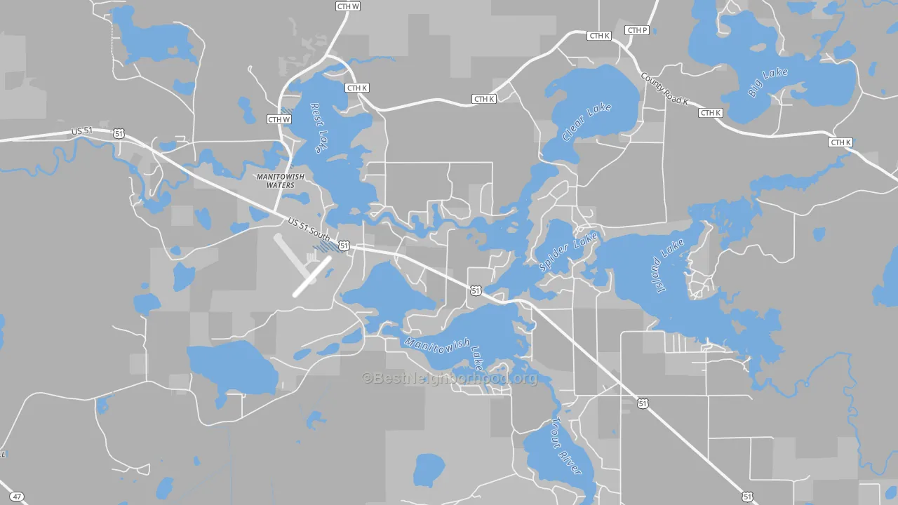 Transit Grade map of 54545, WI