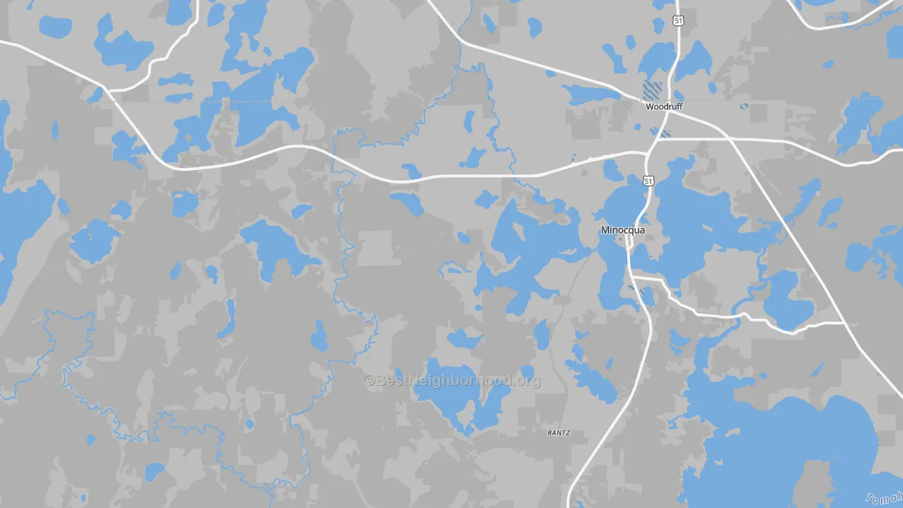 Transit Grade map of 54548, WI
