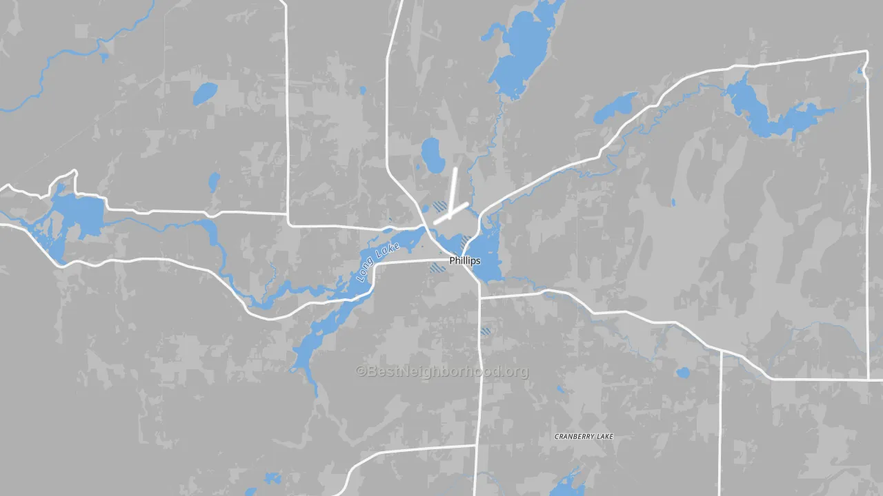 Transit Grade map of 54555, WI