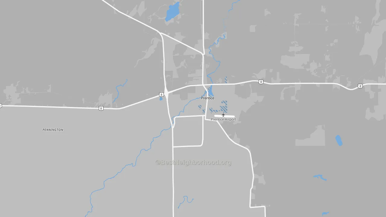 Transit Grade map of 54556, WI