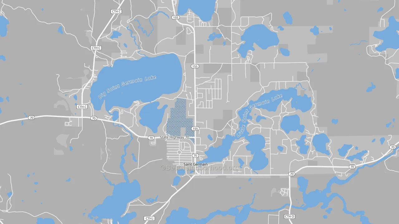 Transit Grade map of 54558, WI