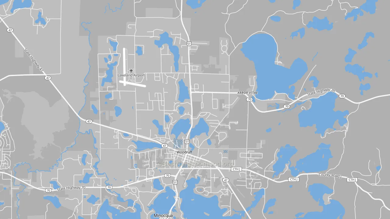 Transit Grade map of 54568, WI