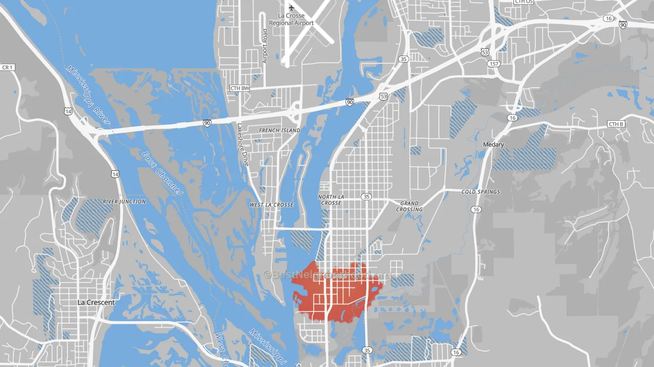 Transit Grade map of 54603, WI