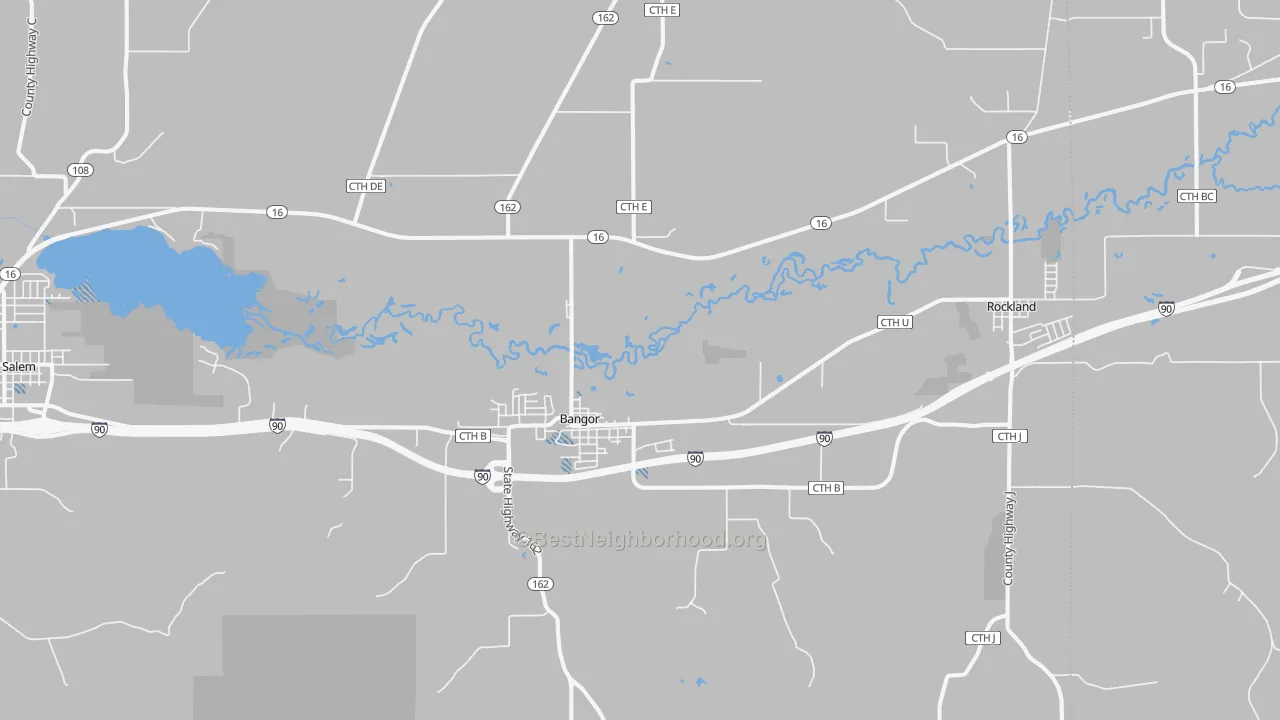 Transit Grade map of 54614, WI