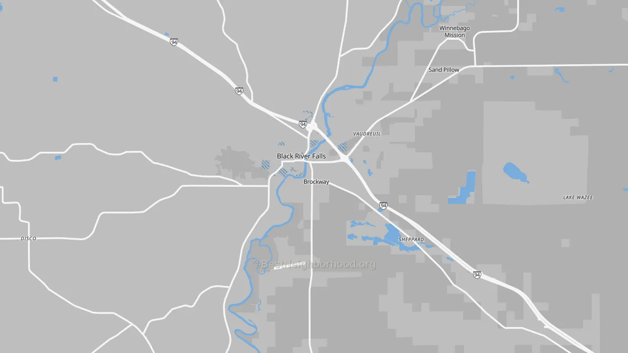 Transit Grade map of 54615, WI