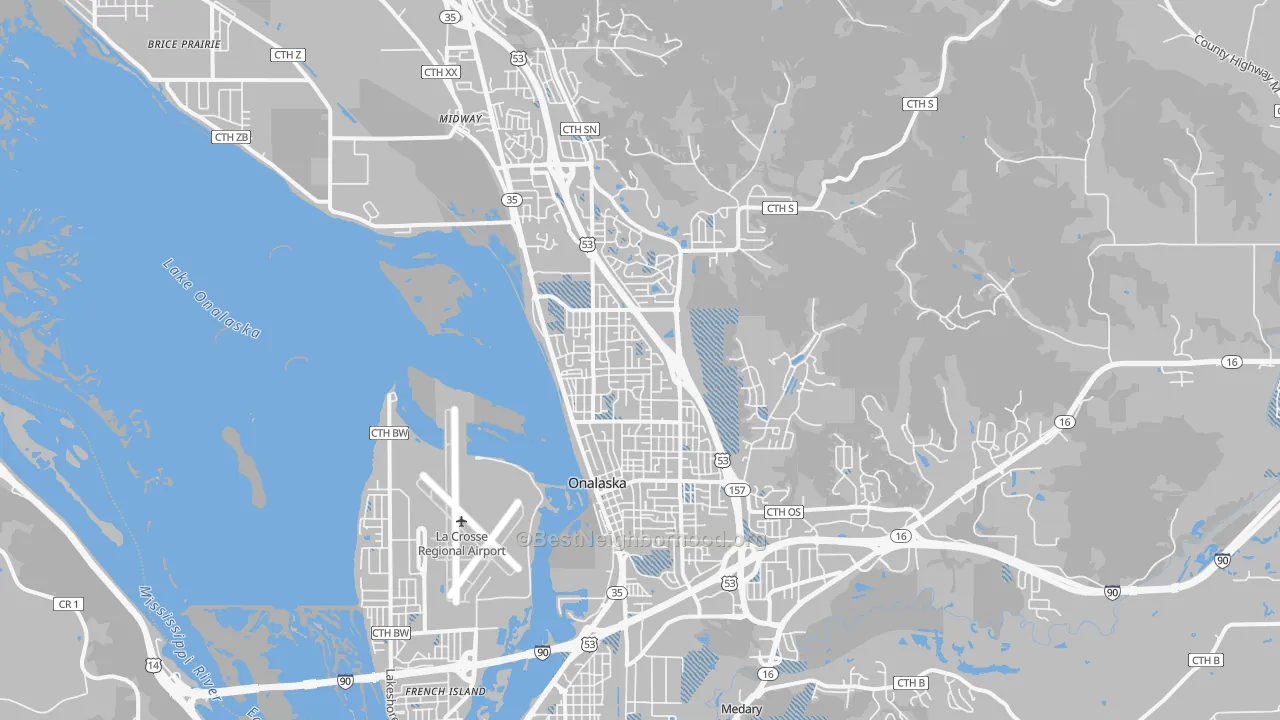 Transit Grade map of 54650, WI