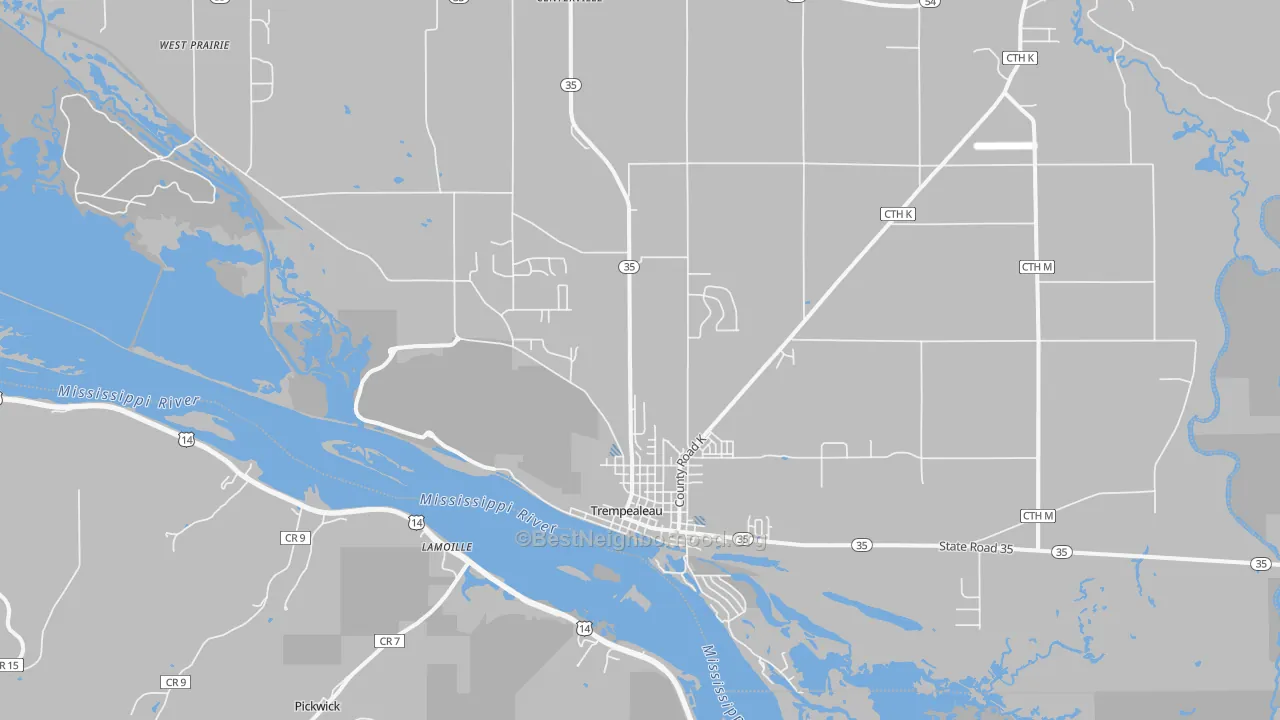 Transit Grade map of 54661, WI