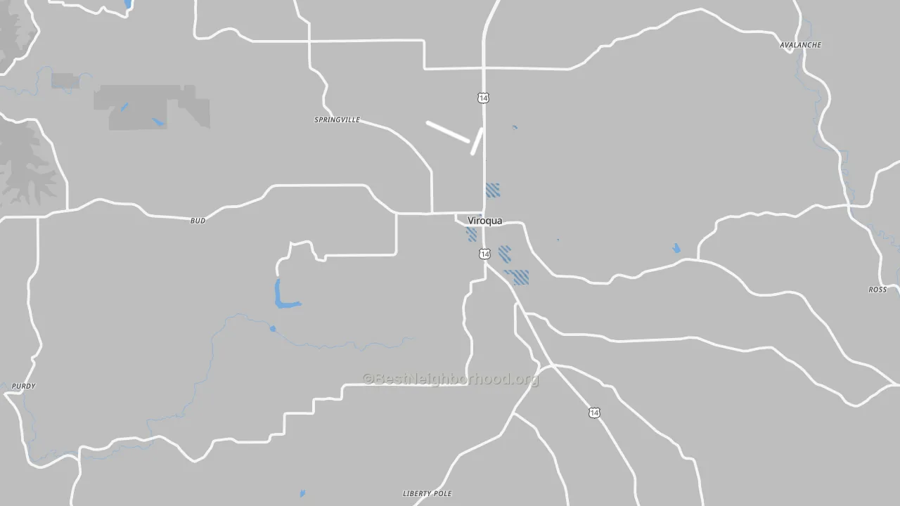 Transit Grade map of 54665, WI