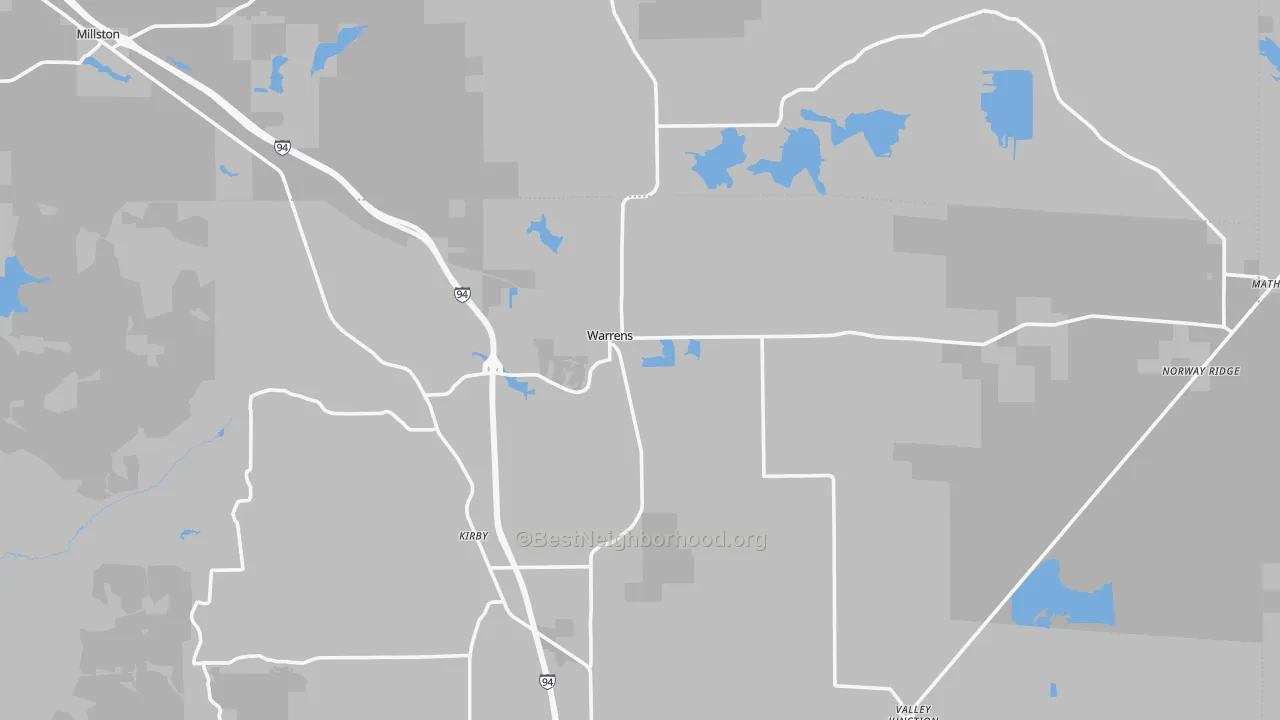 Transit Grade map of 54666, WI