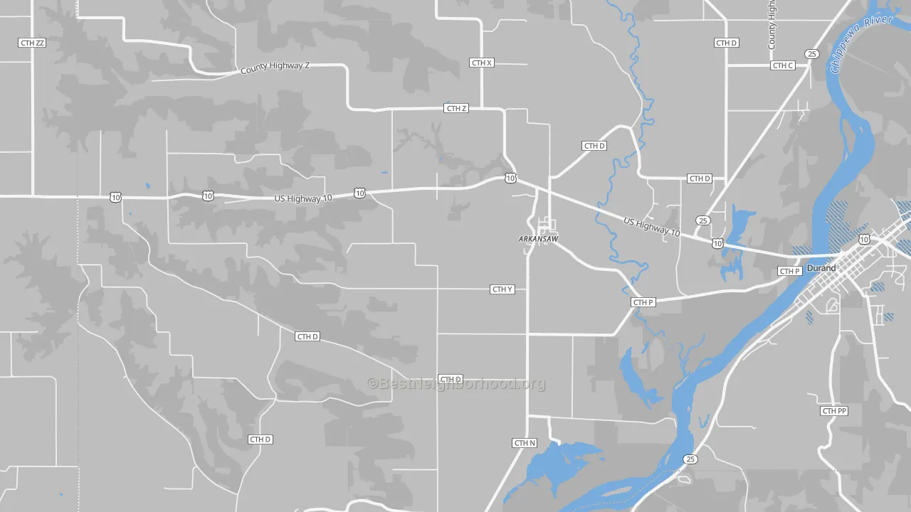 Transit Grade map of 54721, WI