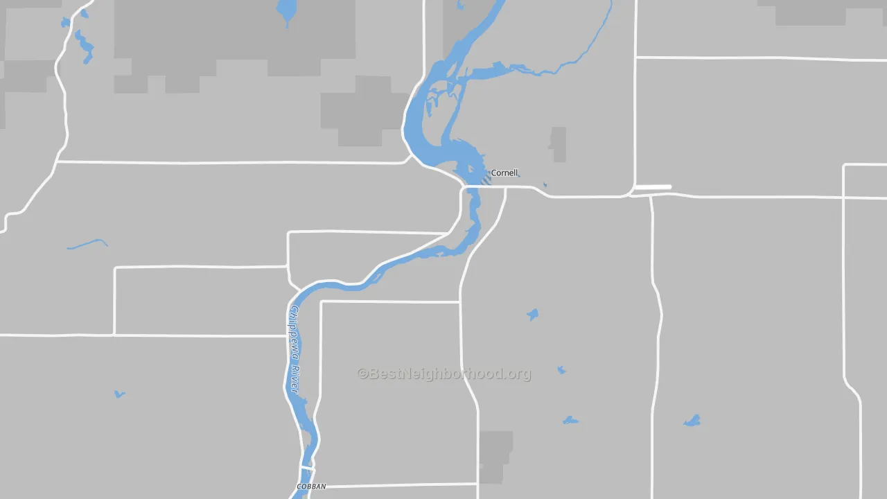 Transit Grade map of 54732, WI