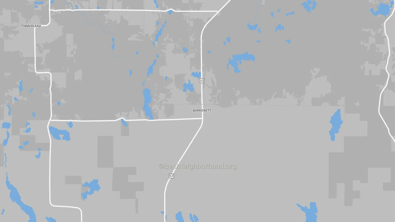 Transit Grade map of 54813, WI
