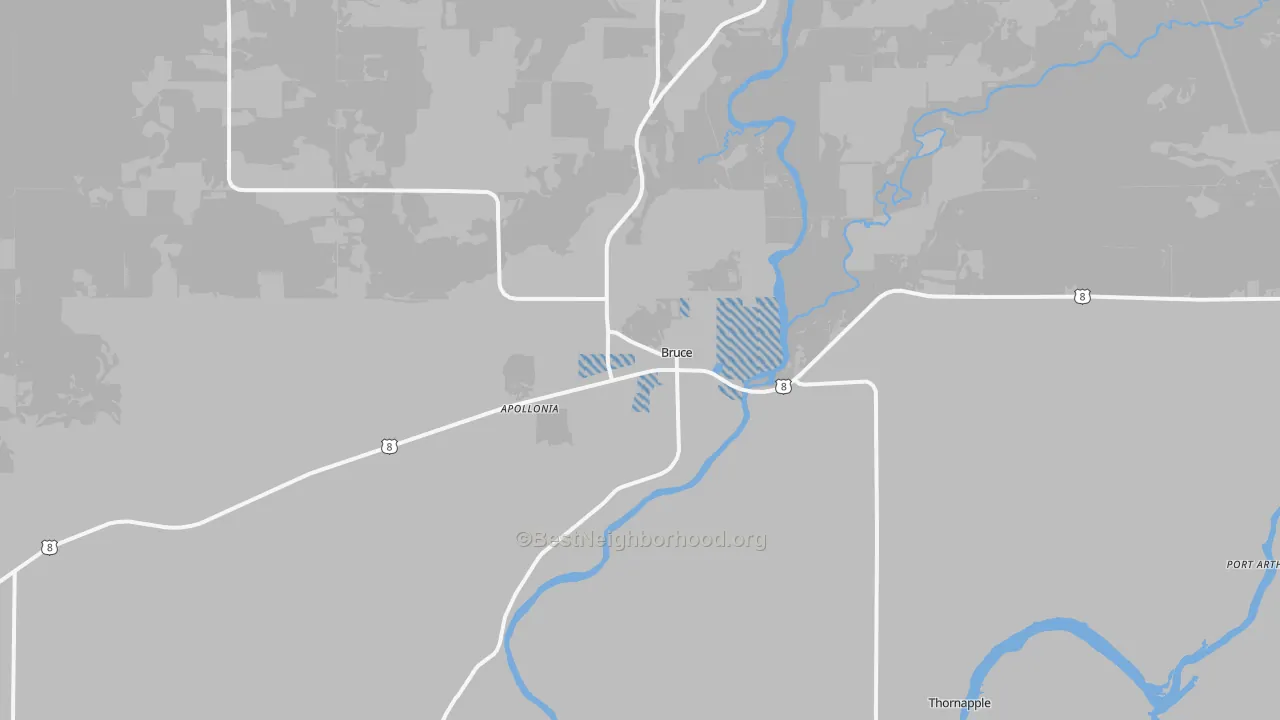 Transit Grade map of 54819, WI