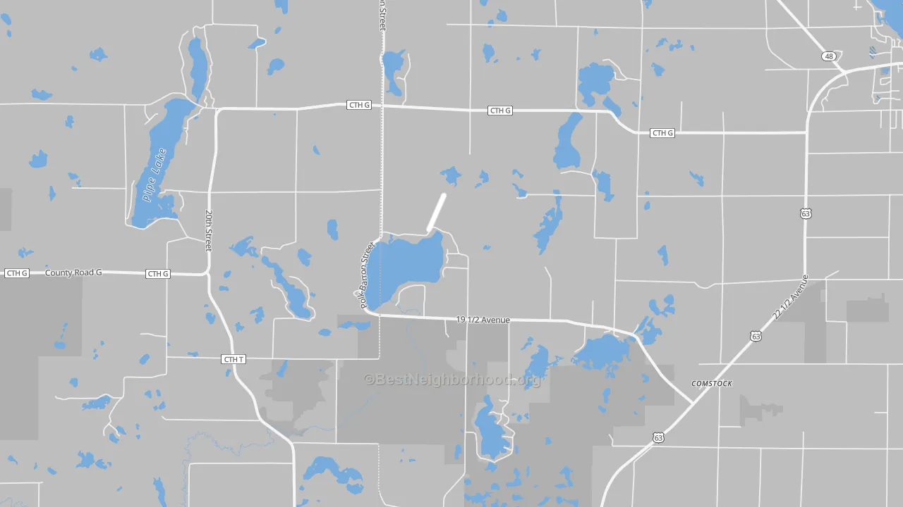 Transit Grade map of 54826, WI