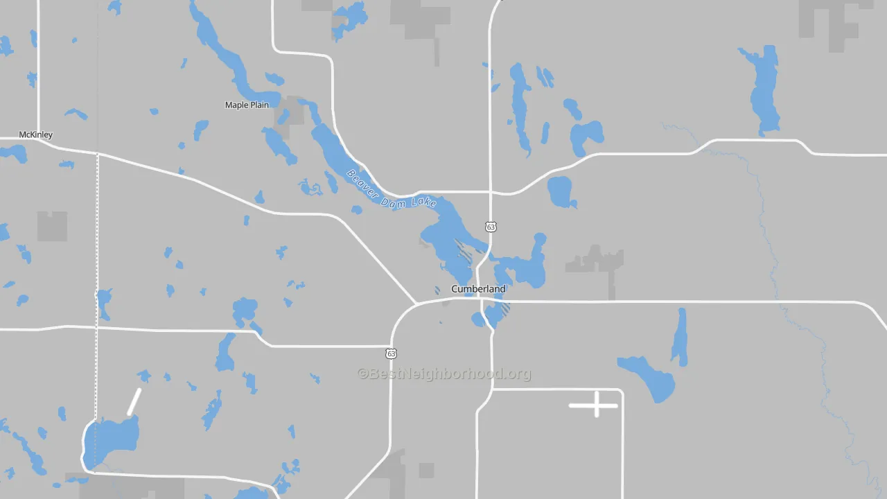 Transit Grade map of 54829, WI